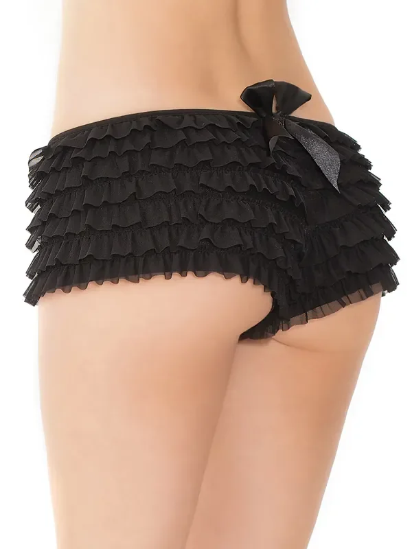 Coquette Rüschen-Panty, schwarz