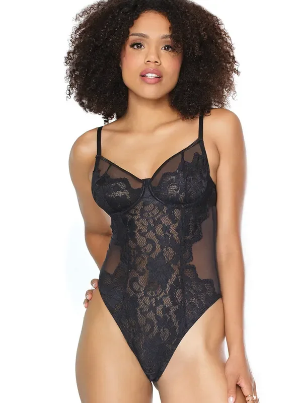 Coquette Stringbody, schwarz