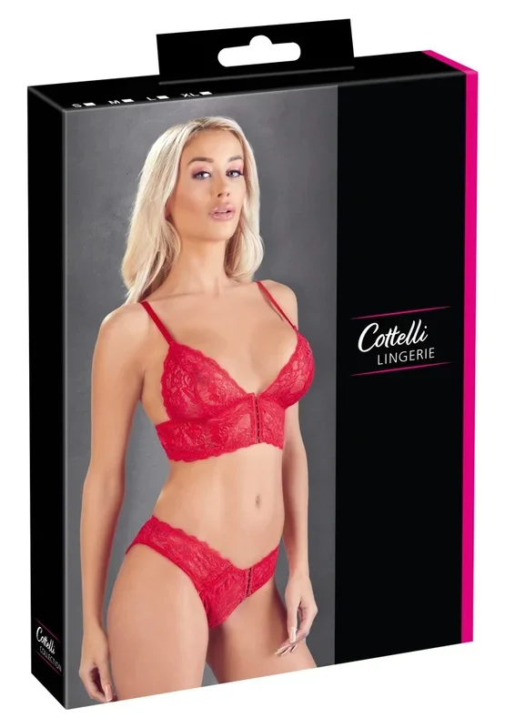 Cottelli Lingerie BH & Slip Set aus floraler Spitze