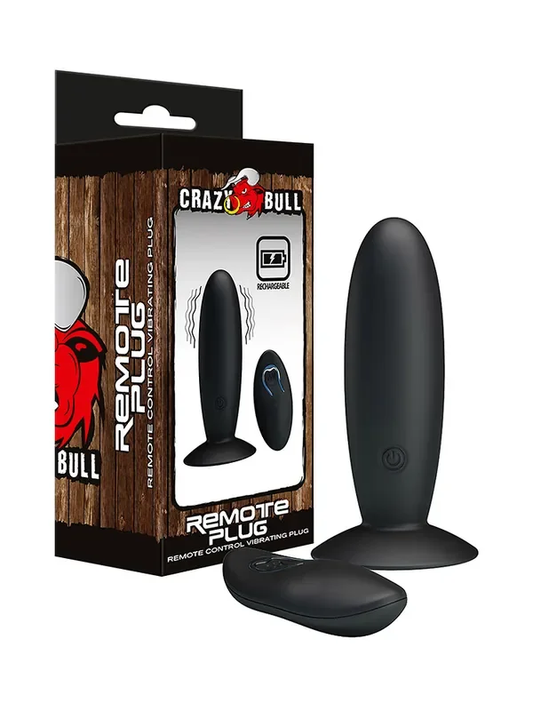 Crazy Bull Remote Plug Vibro-Plug mit Fernbedienung, schwarz