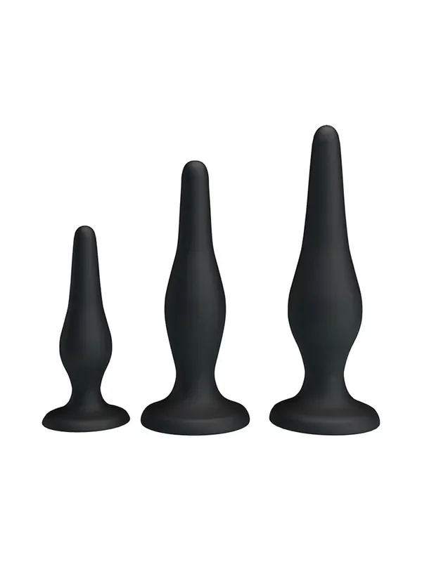 Crazy Bull Star Brothers Analplug-Set, schwarz