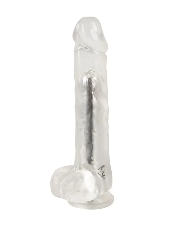 Crystal Clear Vibrator mit Saugfuß, transparent
