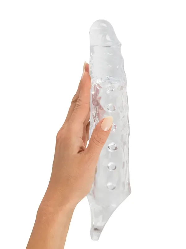 Crystal Skin Penishülle mit Hodenring, transparent