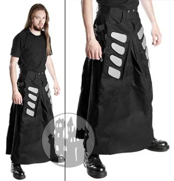 Cyber Rock mit Applikationen (Farbe: Schwarz/Grau, Inchgröße: 30)