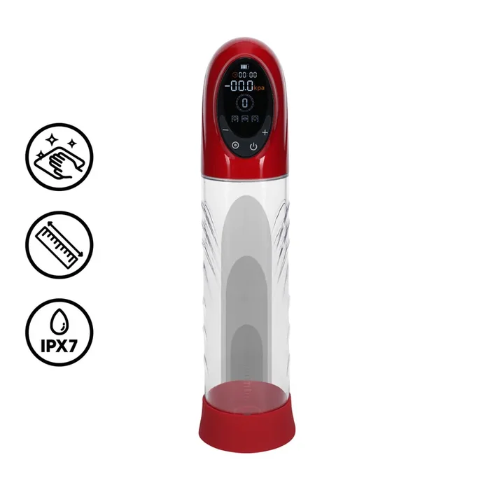CyberPulse – Automatische wasserdichte Penis-Pumpe – Metallic Rot