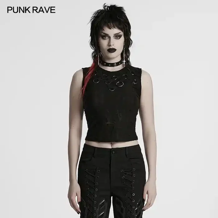 Damen-Top im Post-Apokalypse-Stil