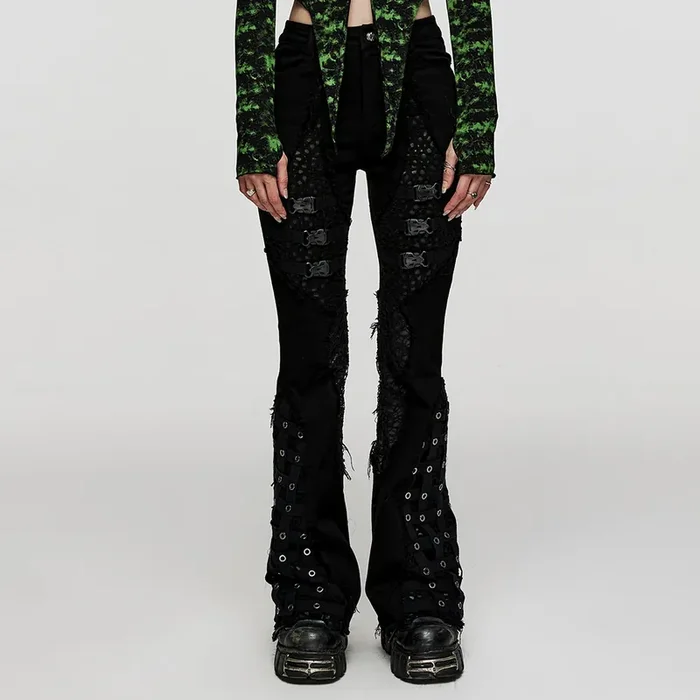 Dark Punk Hose mit Side-Release-Buckle-Straps