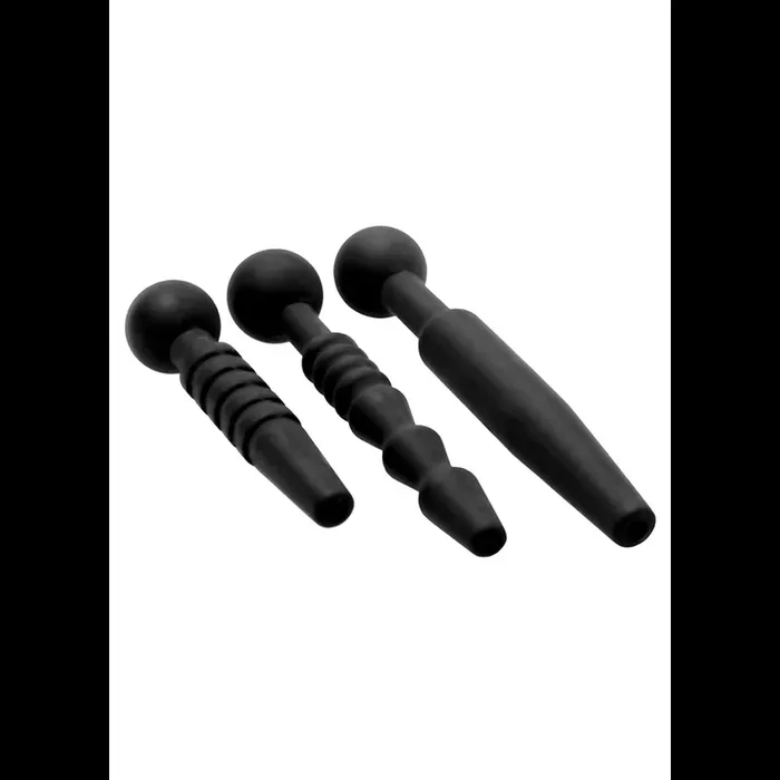 Dark Rods – 3 Piece Silicone Penis Plug Set