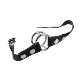 Deep Throat Knebel mit Kunstledergurt