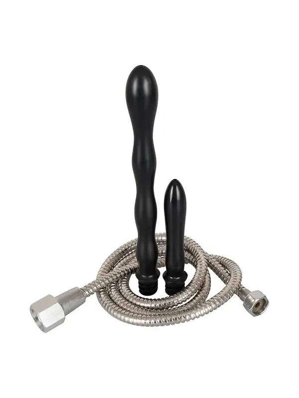 Deluxe Shower Me Intimduschen-Set mit Schlauch, silber/schwarz