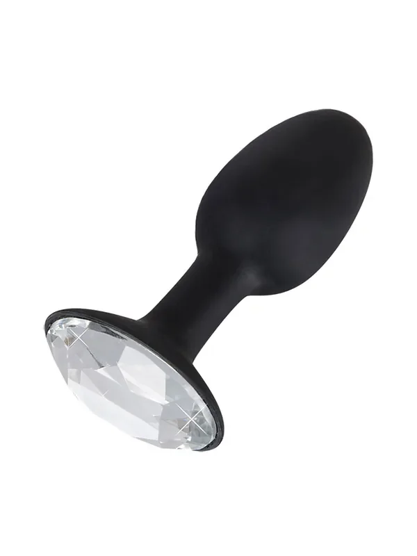 Diamond Silicone Plug Small Analplug, schwarz