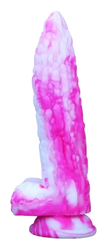Dildo Kukur 16 x 4cm Rosa-Weiß