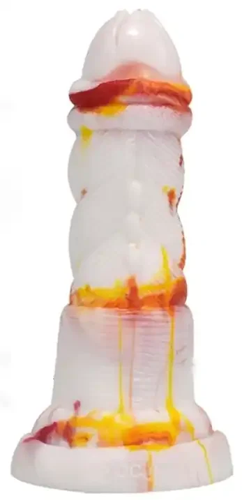 Dildo Nox 18 x 6cm Weiß-Orange