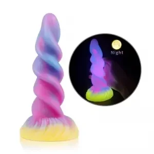 Dildo Unicorn Spiral Luminescent 17 x 5.5cm