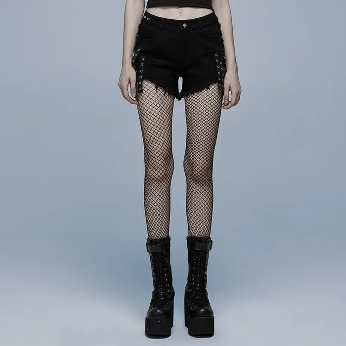 Distressed Denim Shorts