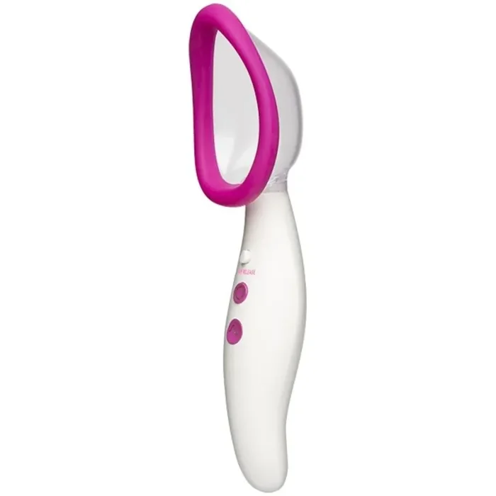 Doc Johnson – Automatische Vibrations-Pussy-Pumpe – Weiß & Rosa
