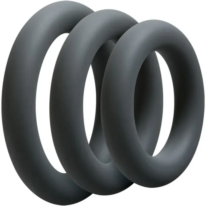Doc Johnson – OptiMALE 3 C-Ring Set Dick – Grau