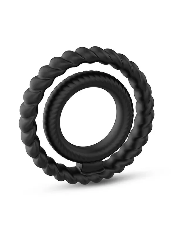 Dorcel Dual Cock Ring Penis und Hodenring, schwarz