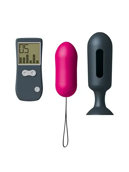 Dorcel Genius Secret Vibe Vibro-Ei mit Analplug, pink/grau