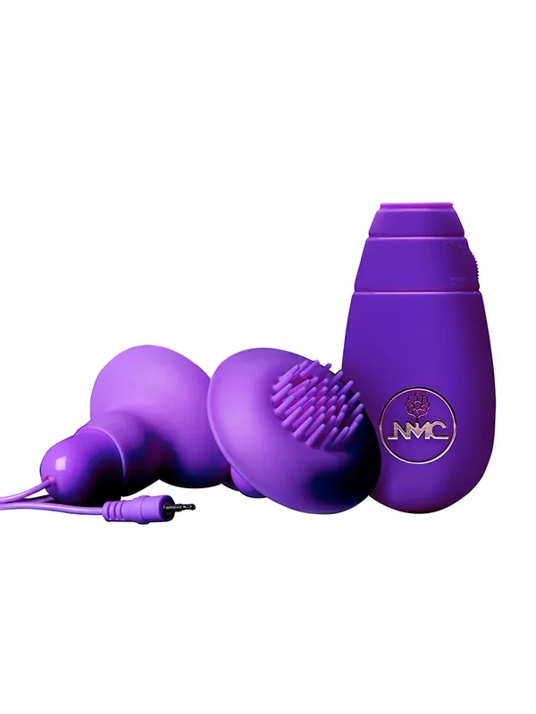 Double Double Vibrierender Nippelsauger und Klitorisvibrator, lila