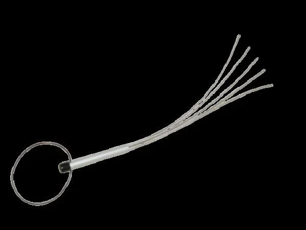 Drahtseil PEITSCHE -Five Pain- 5 mm Gummiüberzogen mit Alu Griff