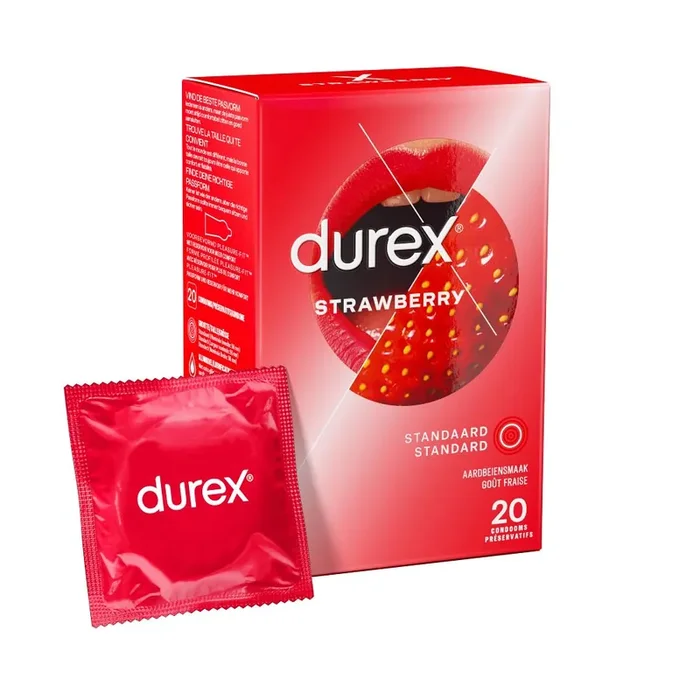 Durex – Kondome mit Erdbeergeschmack – 20 Stücke