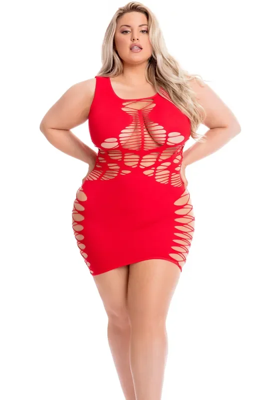 Dynamite Diva Kleid für Kurven – Rot