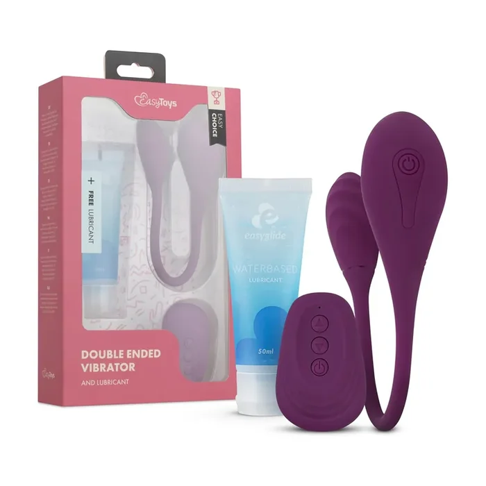 Easy Choice – Vibrierender Doppel-Stimulator & Gleitmittel – Geschenkset