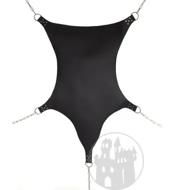 Echtleder Hängematte mit 5 D-Ringen