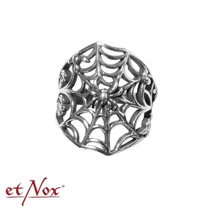 Edelstahl-Ring – Spinnennetz