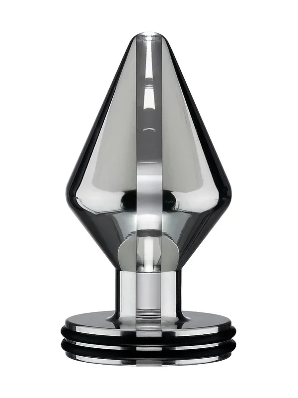ElectraStim Maxi: Elektro-Analplug, silber/schwarz