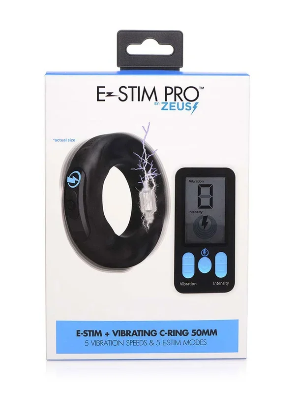 ElectraStim Zeus Pro Vibrating C-Ring: Elektro-Cockring, schwarz