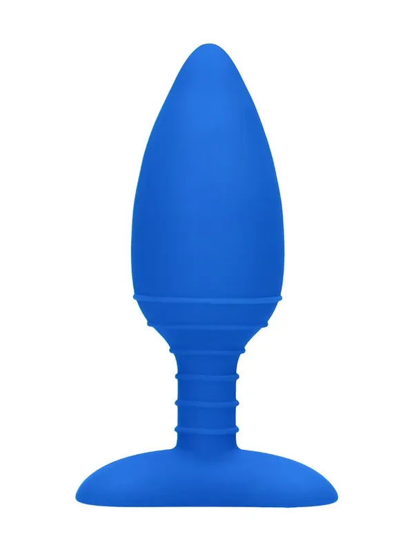 Elegance Glow Vibro-Analplug mit Wärmefunktion, blau
