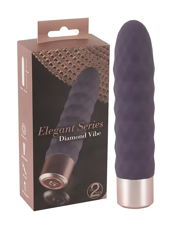 Elegant Series Diamond Vibe Minivibrator, dunkel-lila