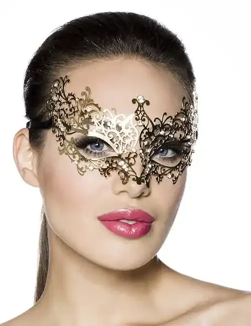 Elegante Metallmaske