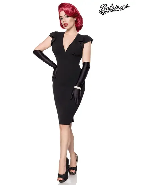 elegantes Retro-Kleid schwarz