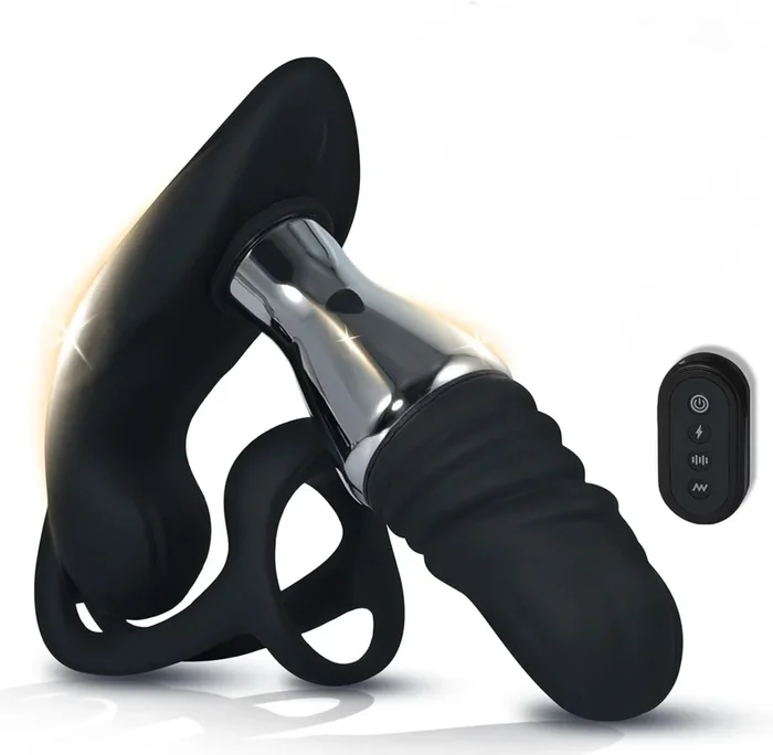 Elektroschock Analvibratoren Prostata Massager mit 9 Dehnungsmodi & 9 Vibrationsmodi