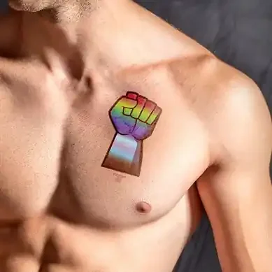 Ephemere Tätowierung GAY FORCE 10 x 15cm