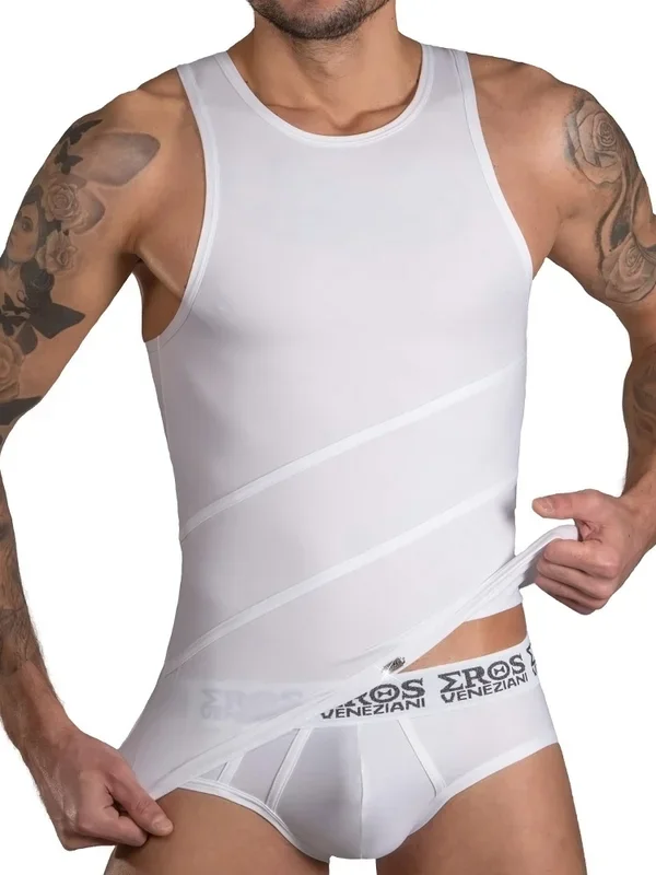 Eros Veneziani Angelo: Tanktop, weiß