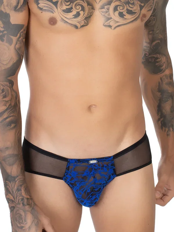 Eros Veneziani Azzurro: Push-up Brief, schwarz/blau