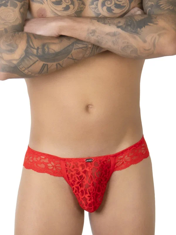 Eros Veneziani Ernesto: Spitzenstring, rot