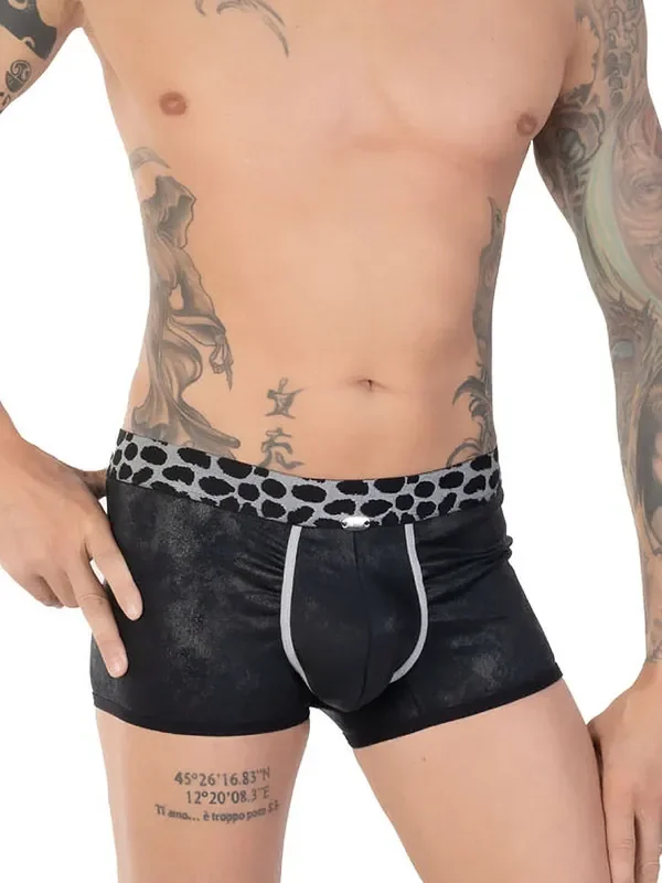 Eros Veneziani Leopardo Push-Up Boxer, schwarz/grau