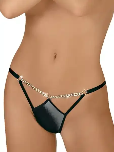 Eros Veneziani Nelli Lackstring, schwarz