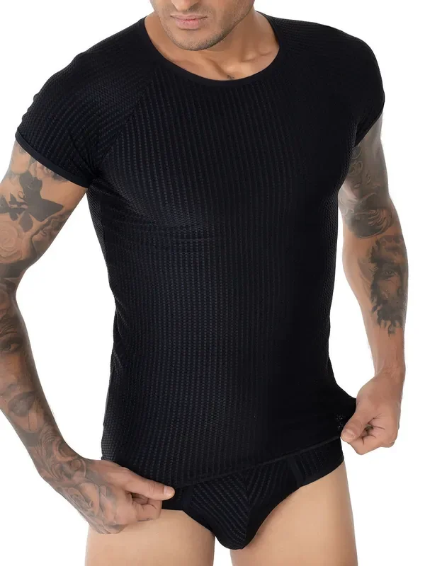 Eros Veneziani Nero T-Shirt, schwarz