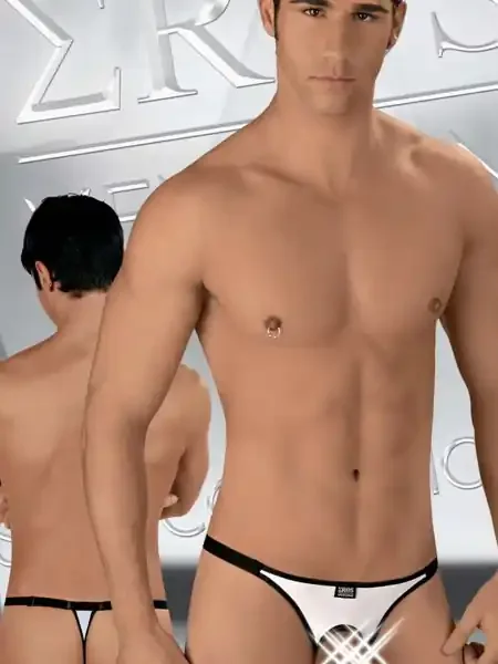 Eros Veneziani Nilo Funktionsstring, schwarz/weiß