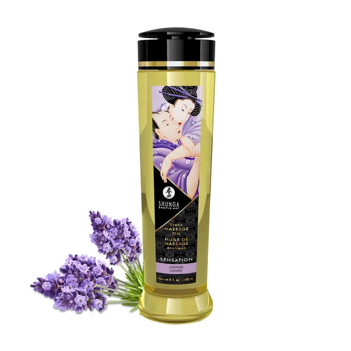 Erotic Massage Oil – Lavender – 8 fl oz / 240 ml