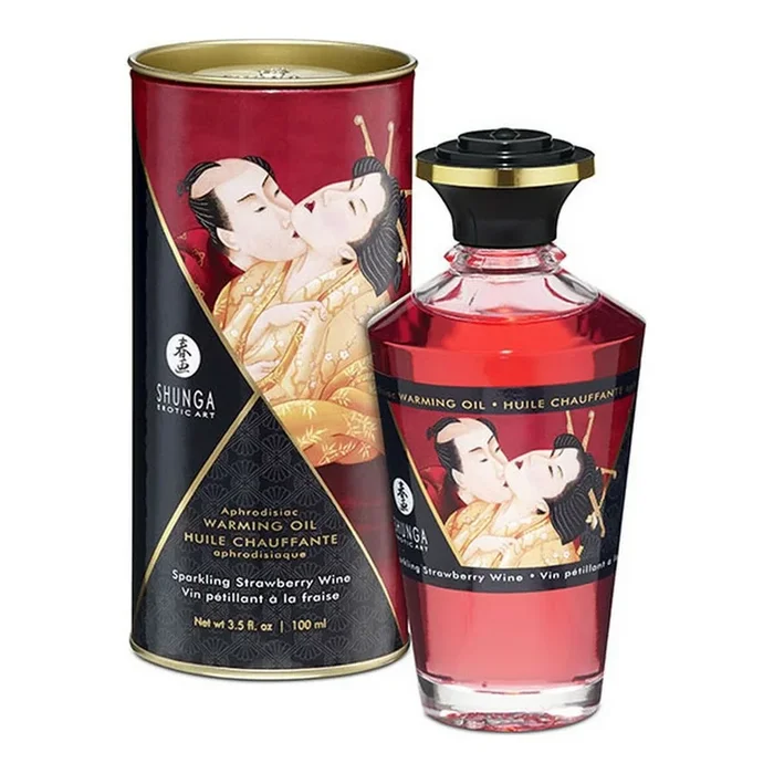 Erotic Massage Oil Shunga SHU127-SPARKLING STRAWBERRY WINE 100 ml Strawberry