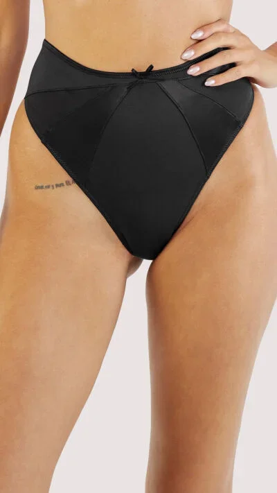 Etta High Waist Thong Schwarz