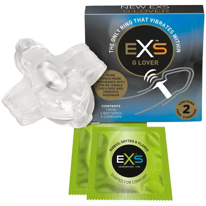 EXS G-Lover Penisring mit Kondomen 2 Stück