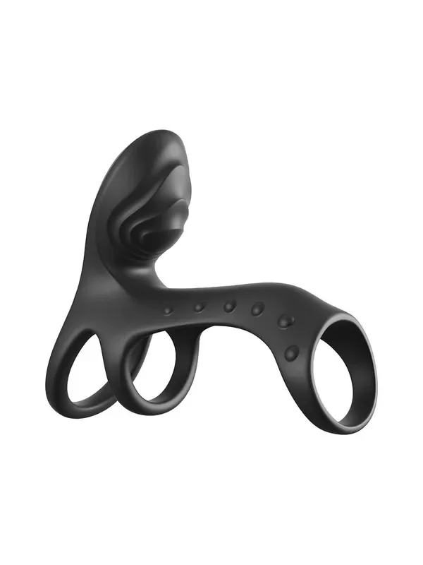 Fantasy C-Ringz Pro Vibro-Penismanschette mit Hodenring, schwarz